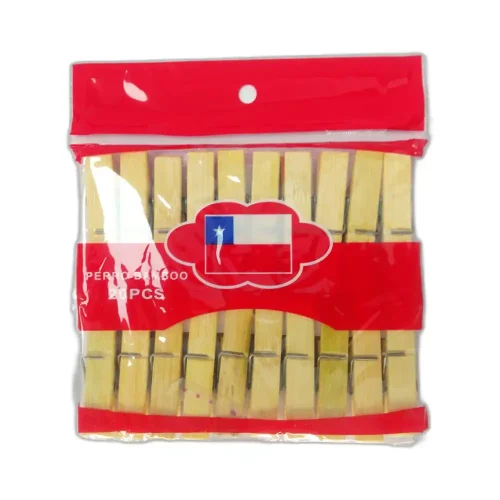 Perro de Ropa Bambu 20Pcs