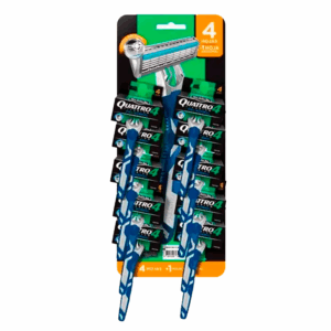 Display Máquina de Afeitar Quatro 4 Hojas
