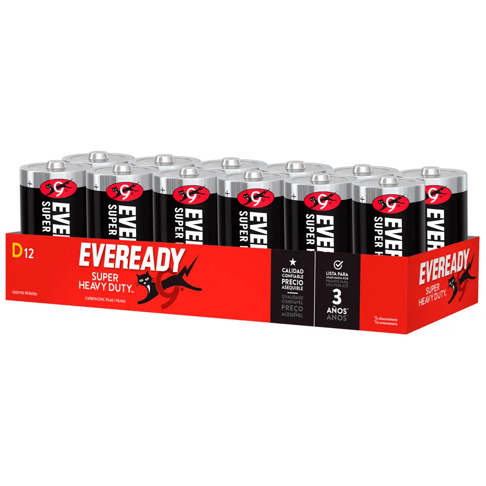 Pilas Eveready D display 12 u