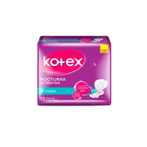 Toallas Kotex Nocturna Ultrafina 15 u