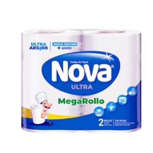 Toallas de Papel Nova Ultra Mega Rollo 2 Rollos 130 hs